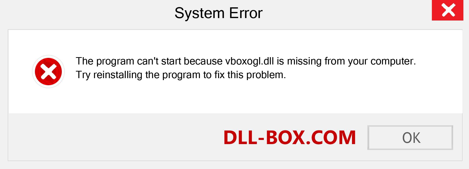  vboxogl.dll file is missing?. Download for Windows 7, 8, 10 - Fix  vboxogl dll Missing Error on Windows, photos, images
